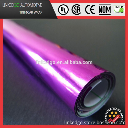 Top Quality Car Wrapping 1.52*30M Decal sticker Pink Chrome Vinyl Film